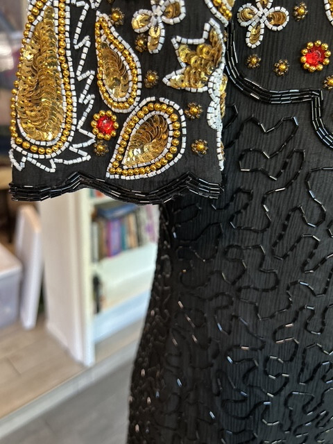 Vintage Beaded Cocktail gown Leslie Fay Sz 10 (S/M) Pristine!