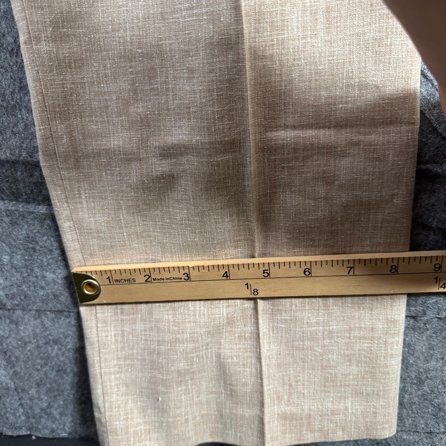 VTG 70s Tobias Fortrel Polyester Blend Pants Beige Crosshatch Dress Mens 33×36