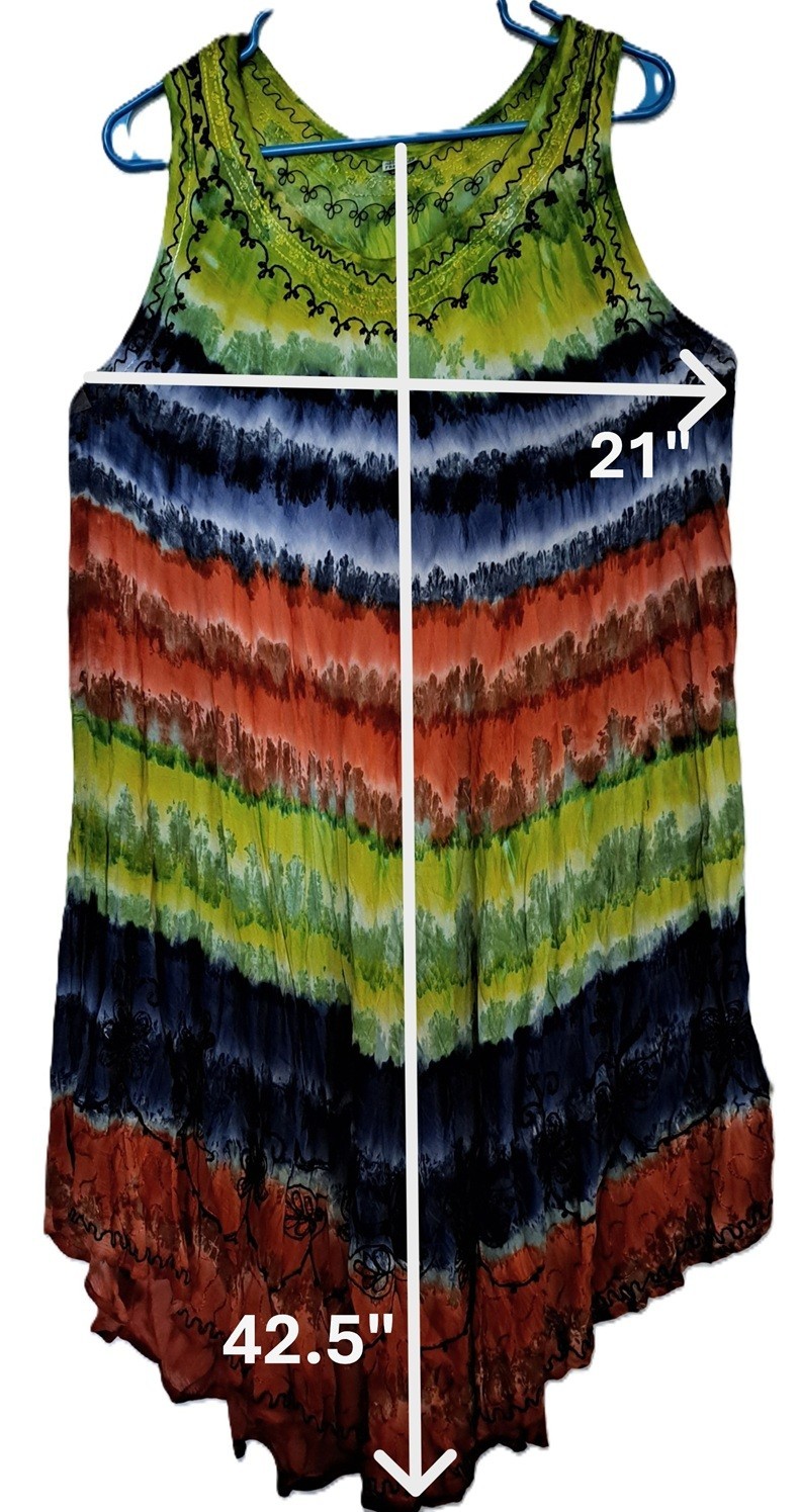 Gauze Bohemian Hippie Festival Sun Dress 8/10