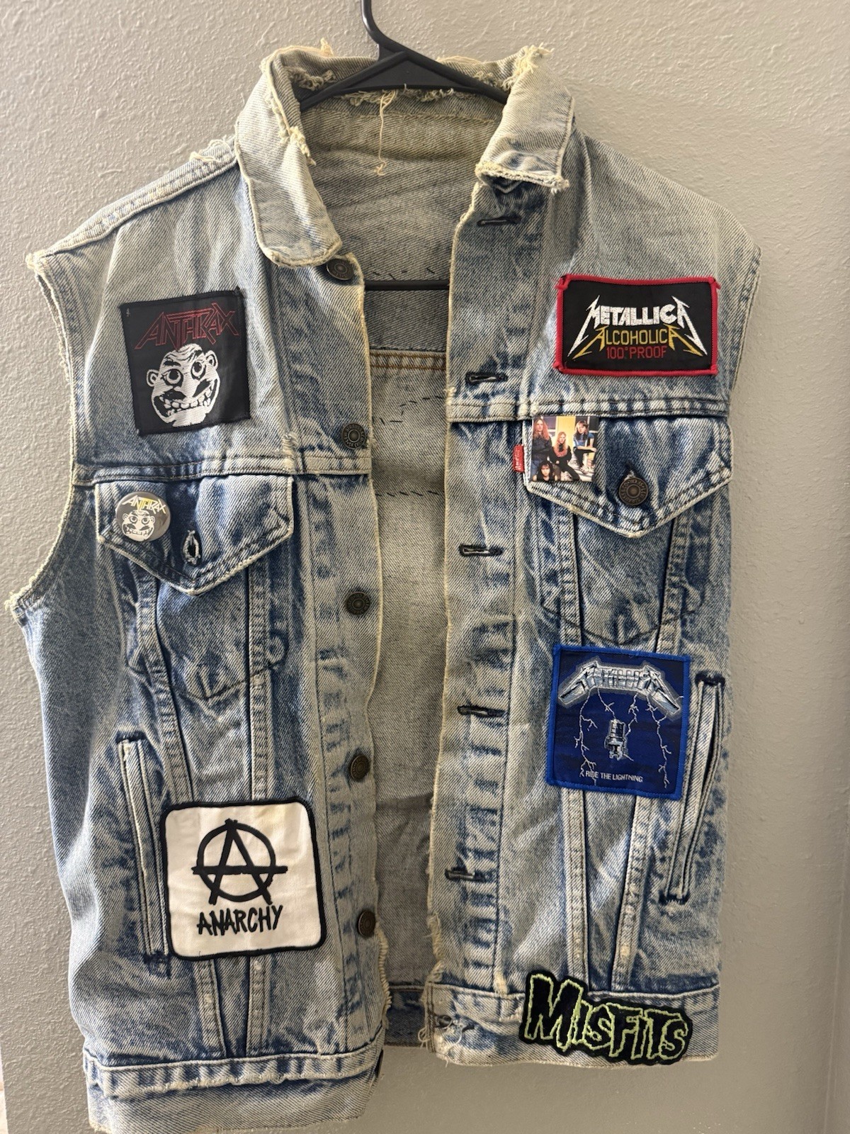 Vintage USA Made Levi’s Big E Battle Vest – Thrash Metal, 60/70s Era Vest