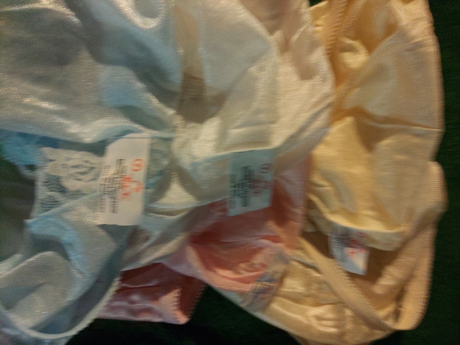Lot Of 4 – 100% Nylon Brief Panties With Lace Silky Soft Size 7