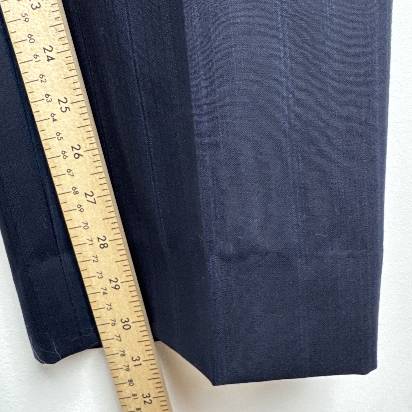 VTG Yves Saint Laurent YSL 2-Piece Suit 40R Navy Pinstripe Wool 80s Lapel Mens