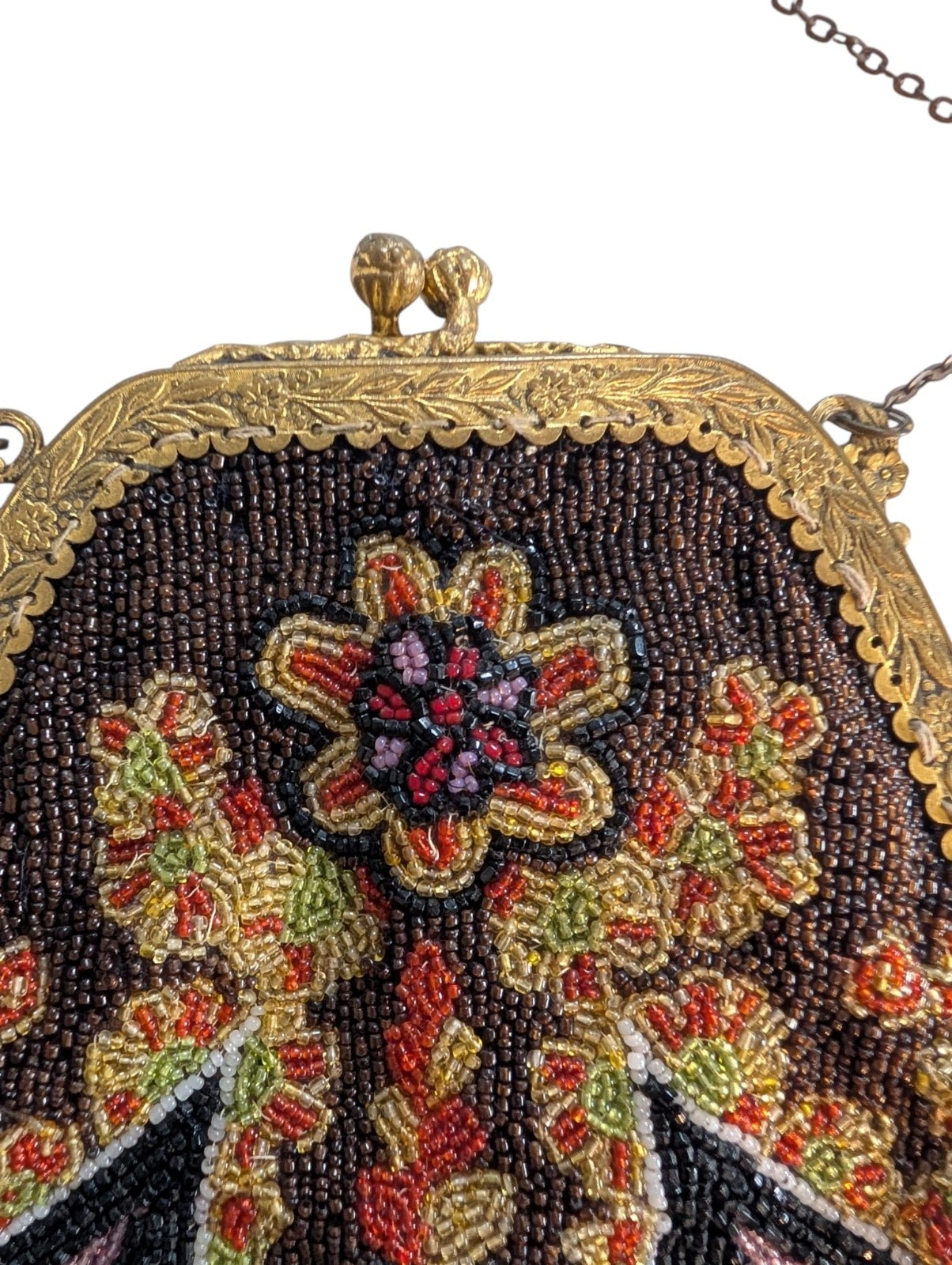 Vtg Art Deco Micro Beaded Purse Bag Daisy Victorian Lot 4 Celluloid Glass Pastel