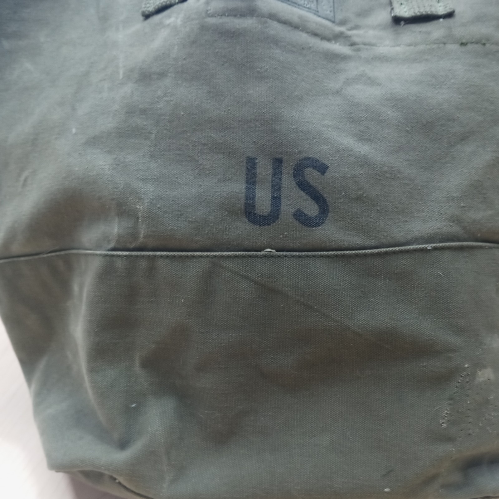 Vintage US Upcyled Duffle Bag Tote Coal Bag made with Retired US Military Duffle
