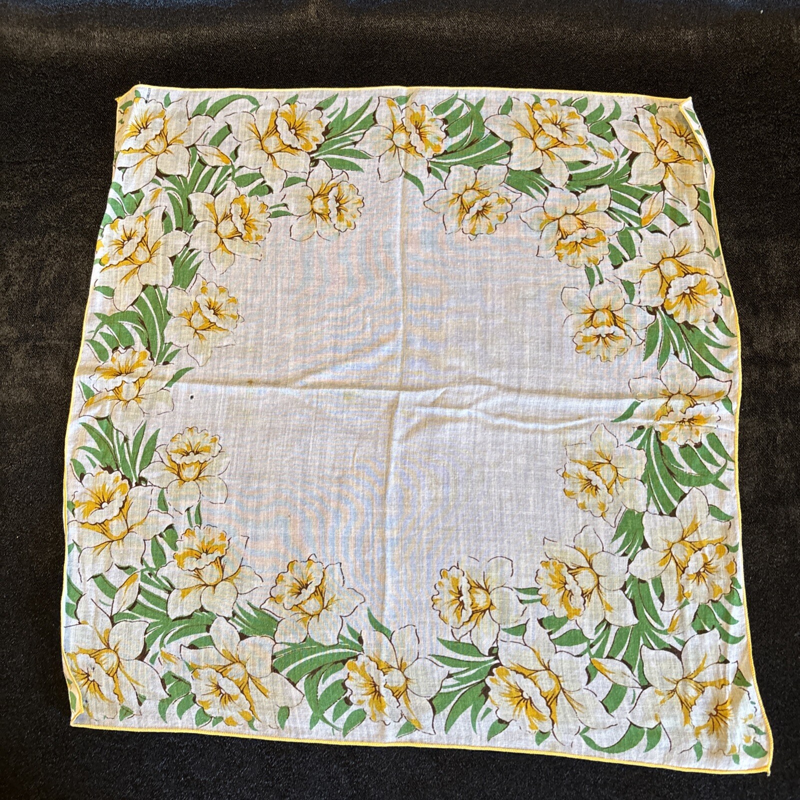 Set of 9 Cotton Linen Handkerchiefs Crochet Embroidered for Crafts flaws Damage