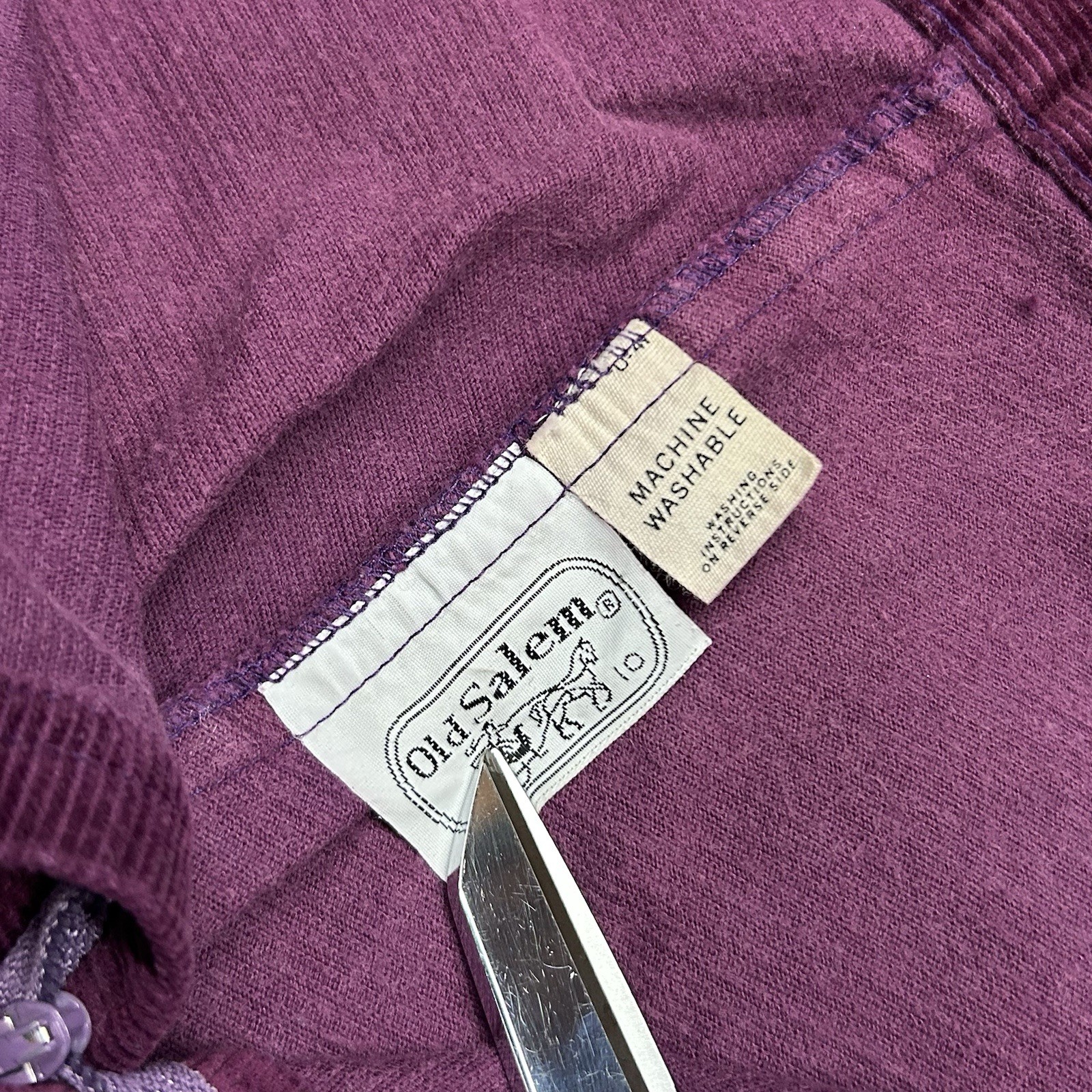 Vintage 1970s Old Salem Corduroy Bell Bottom Flares Sz 28×31 – Purple