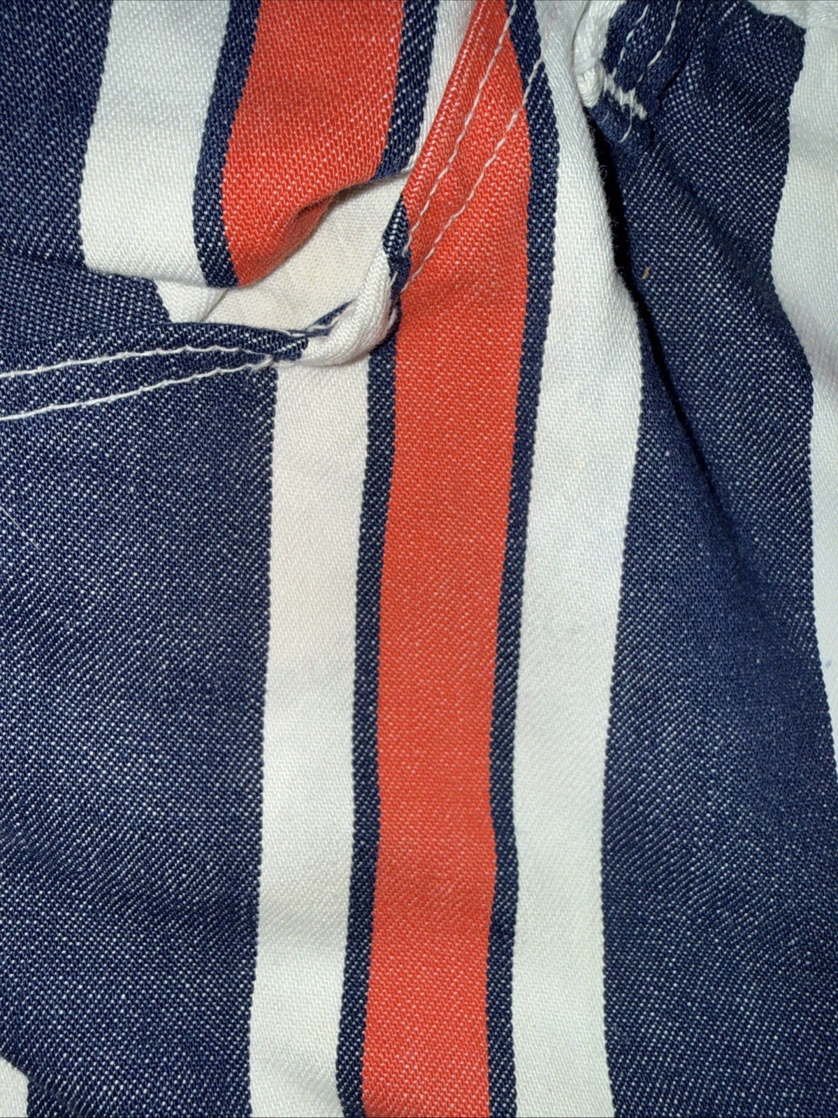 Vintage 1970’s Jeans Women’s Red White Blue Stripe Bell Bottoms Hippy Disco