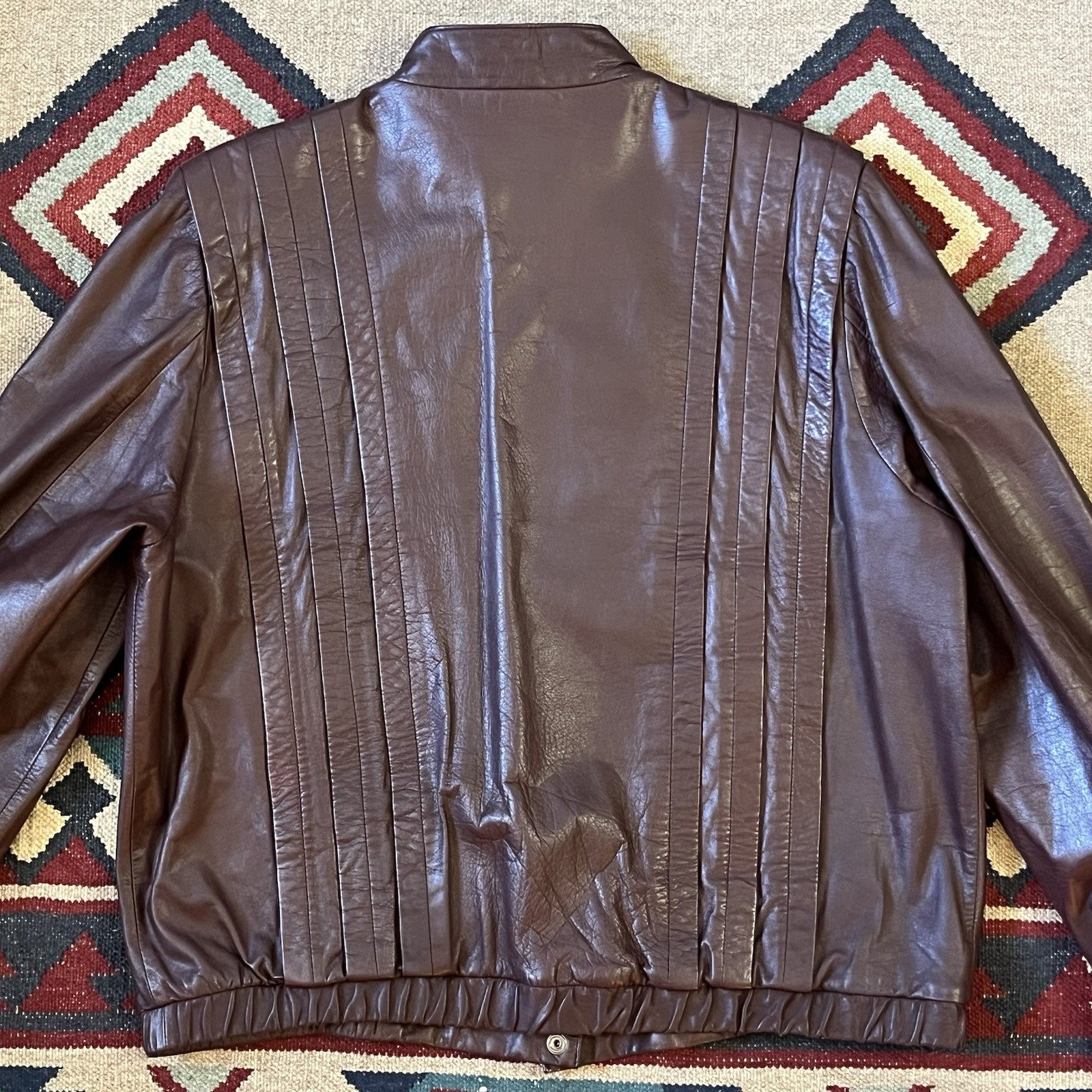 Vintage 80s Leather Jacket Women’s Size 22.5 Winks Lane Brown Zip Up