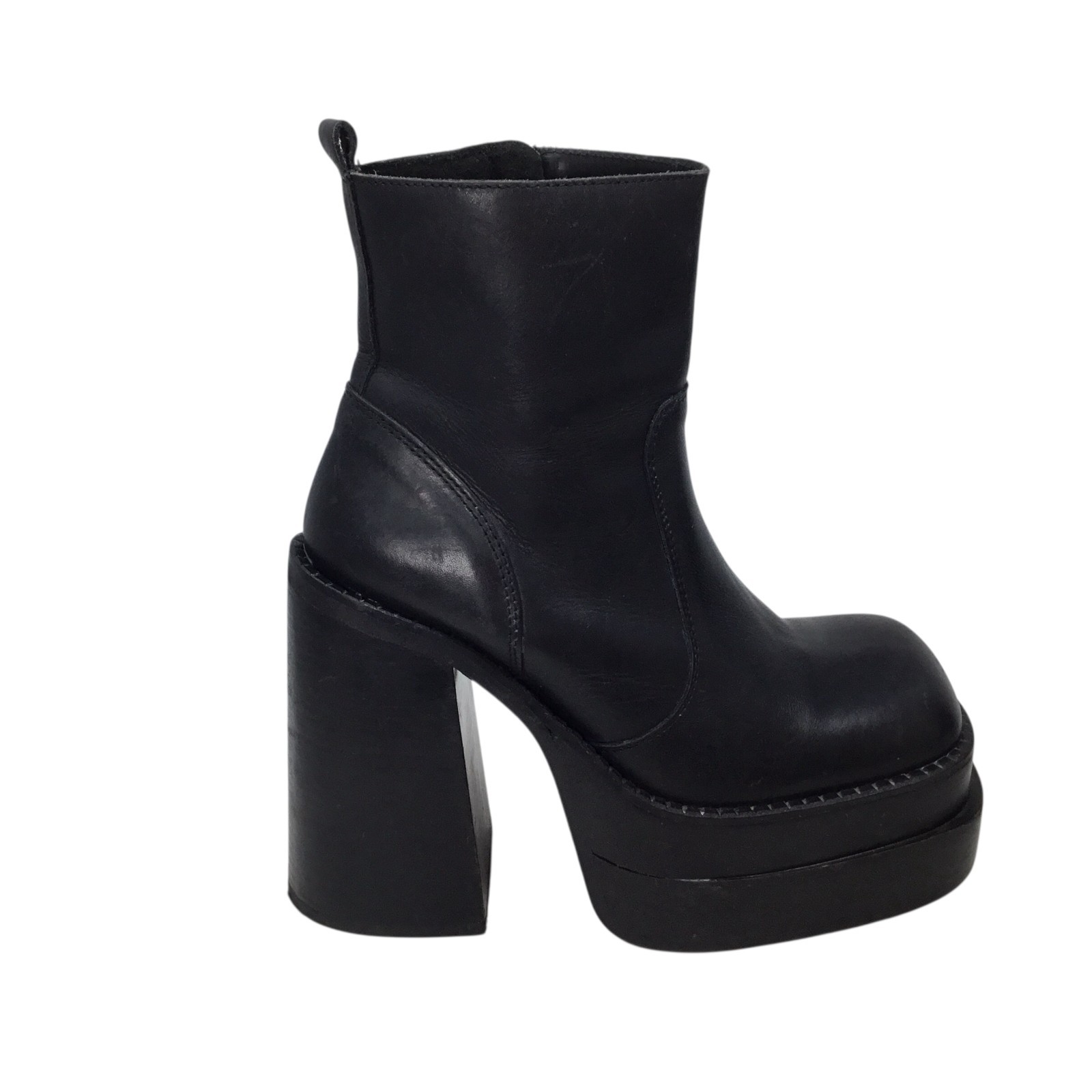 Sonax Double Platform Mega Chunky Boots Vintage 90s Y2K Size 41 Leather Spain