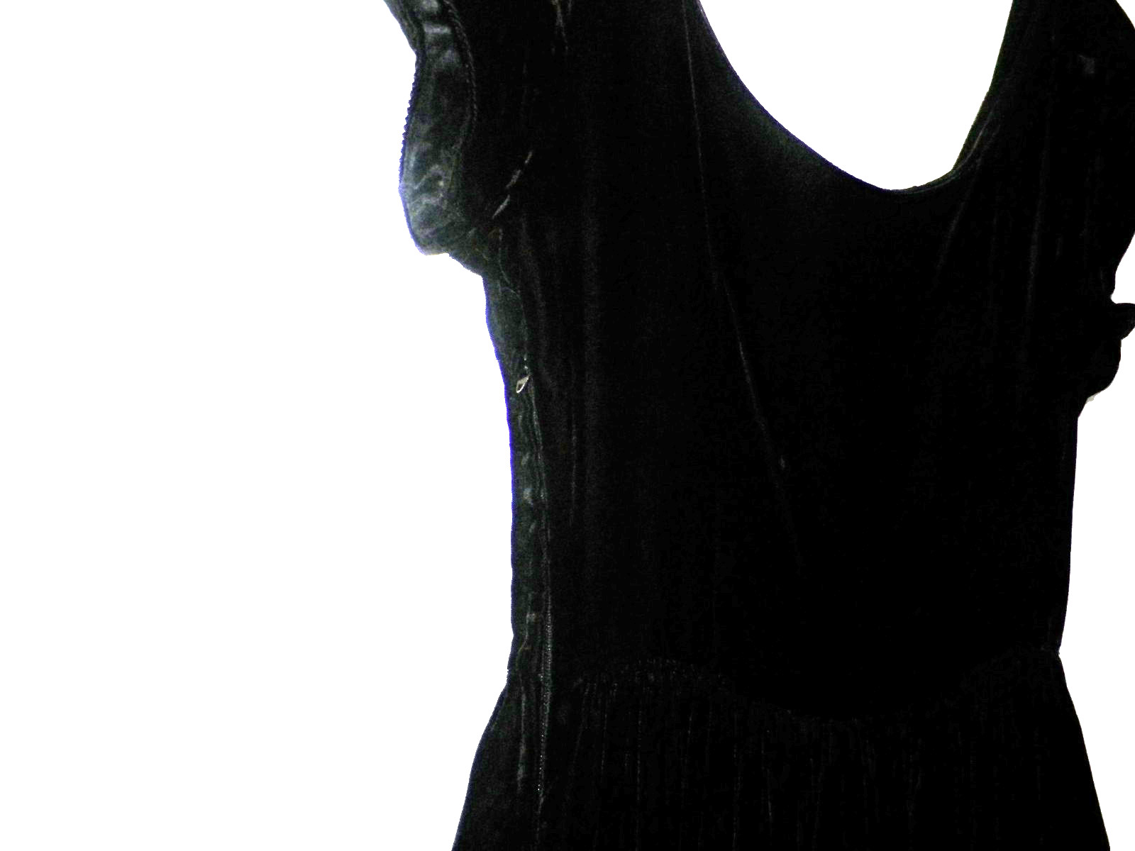Vintage 80s Small Moda Intl Black Velvet Dress w/ Jacket 26″ Waist