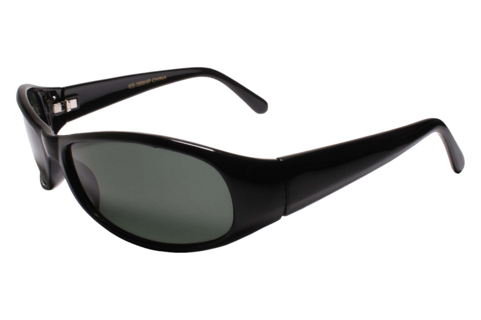 Old Stock 90s Y2K True Vintage Timeless Style Mens Black Rectangle Sunglasses