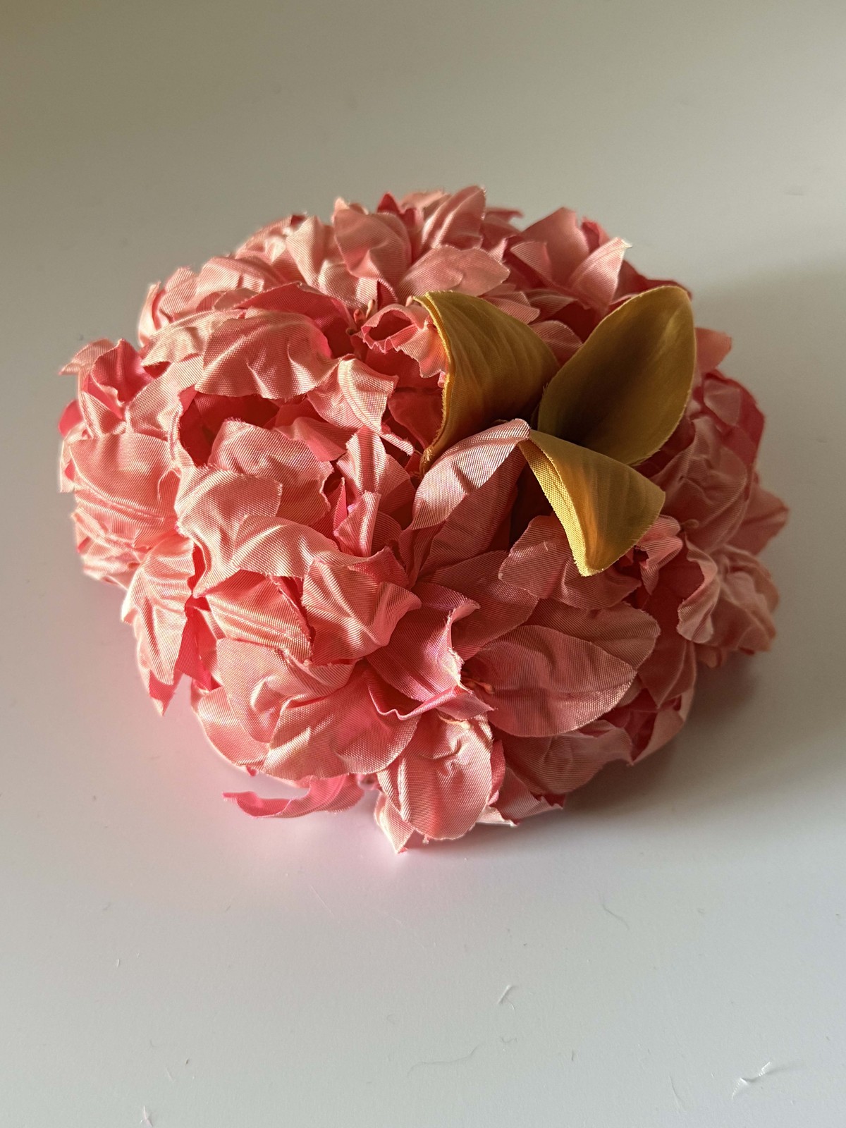 Vintage Pink Floral Cocktail Hat | 1960s Blossom Pillbox Fascinator | Garden