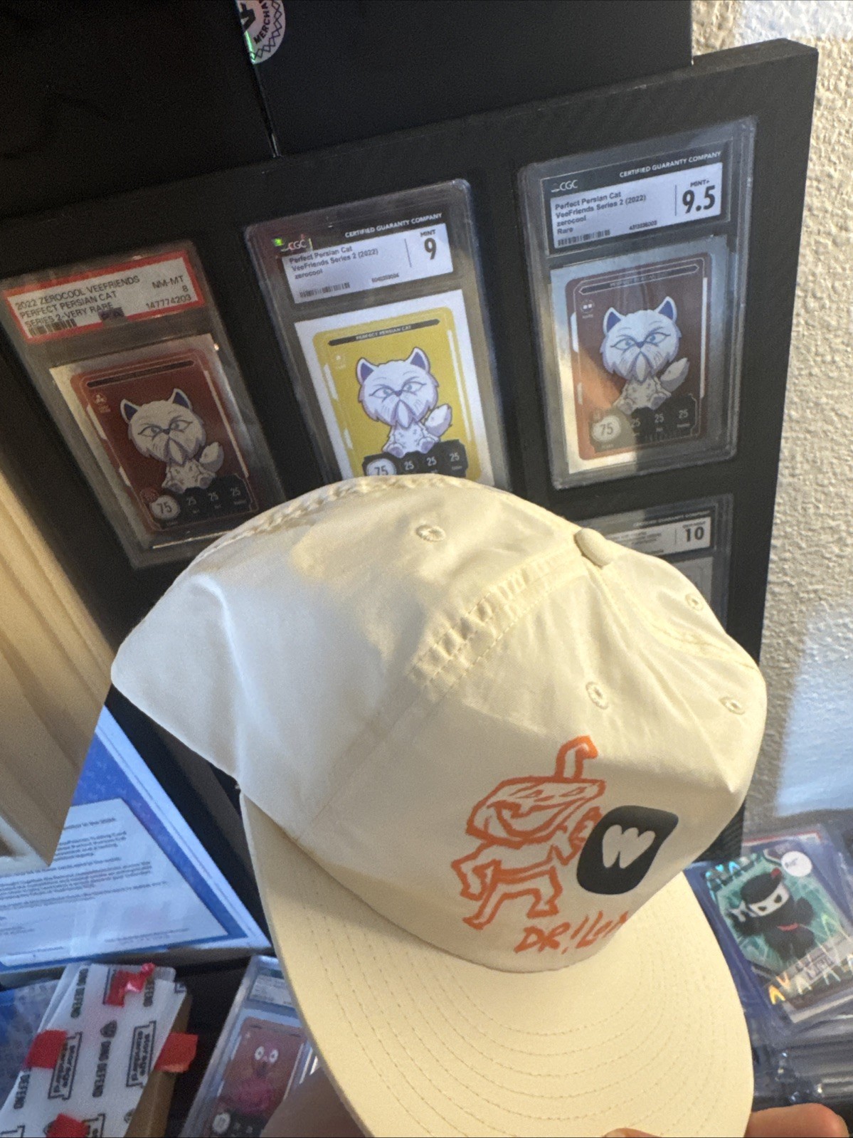 VEEFRIENDS 1/1 Whatnot Snapback Hat – Hand-Drawn Custom Sketch by Andrew Drilon