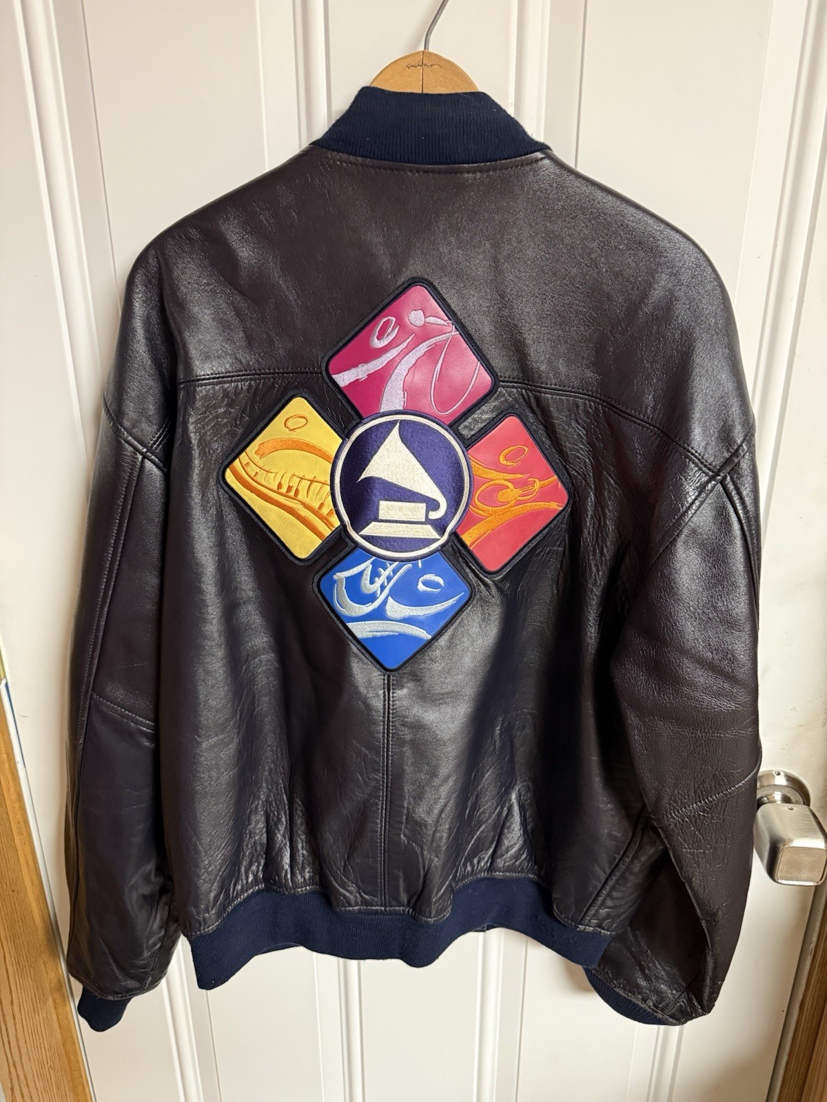 Avirex 43rd Grammy Awards Leather Varsity Jacket L