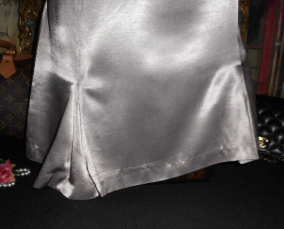 Vintage Med Silky Satin Top Pearl Grey Acetate/Rayon Satin Medium/Heavy Weight