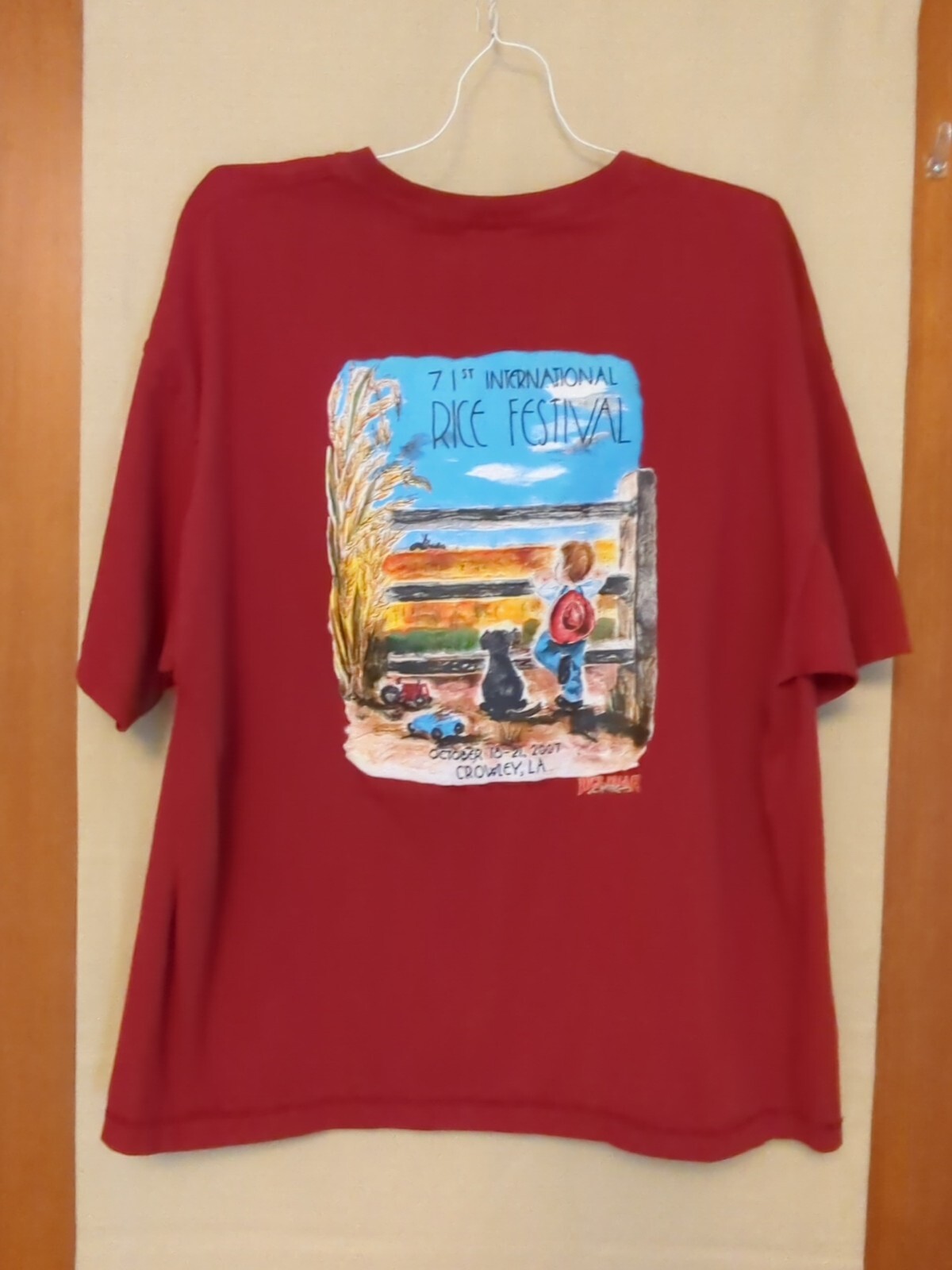 International Rice Festival 2007 71st Festival Crowley, Louisiana XL T-Shirt