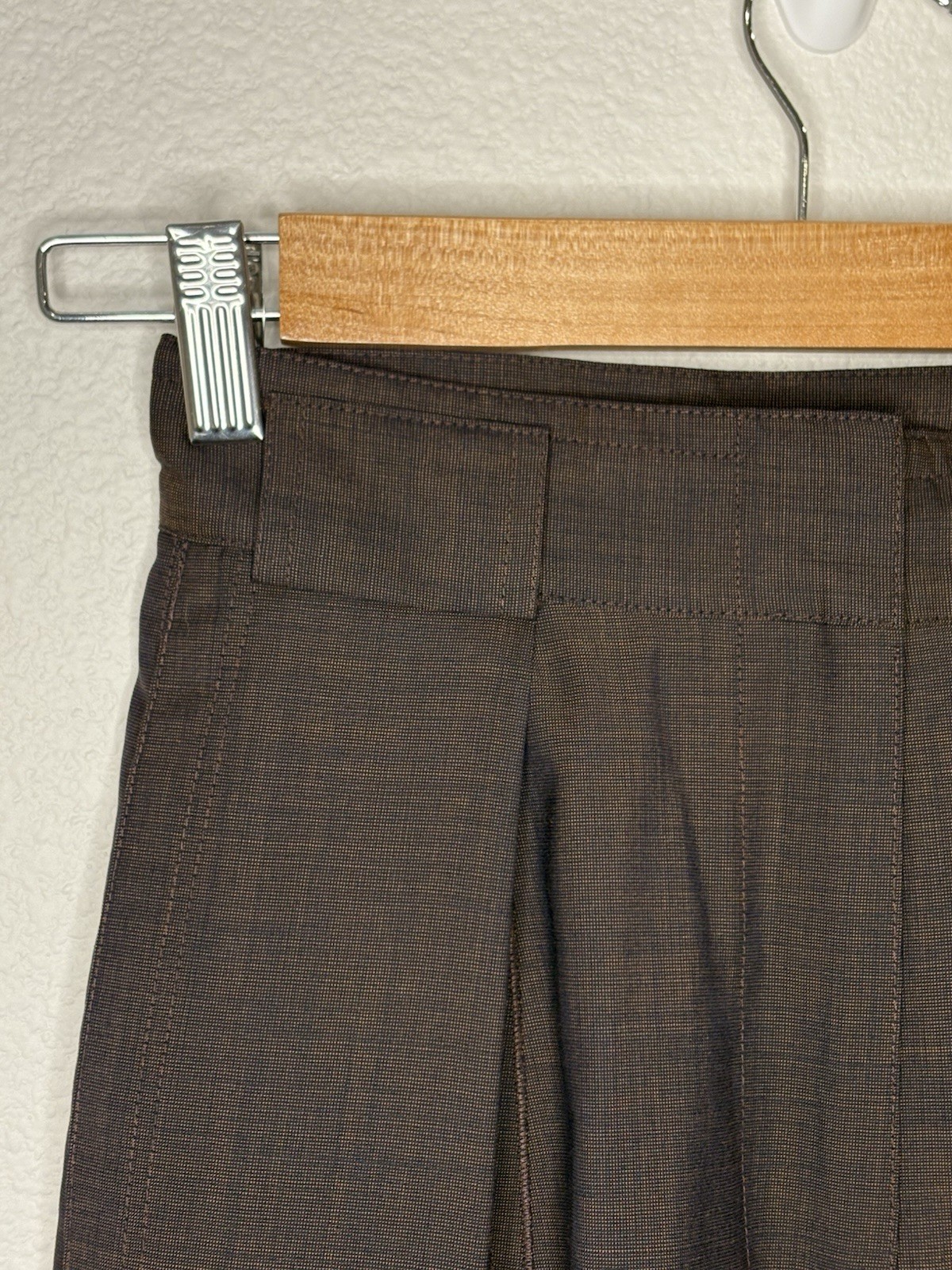 VTG 80s Gianni Versace Brown Trousers Made in Italy IT 38 US 00 24″ Waist