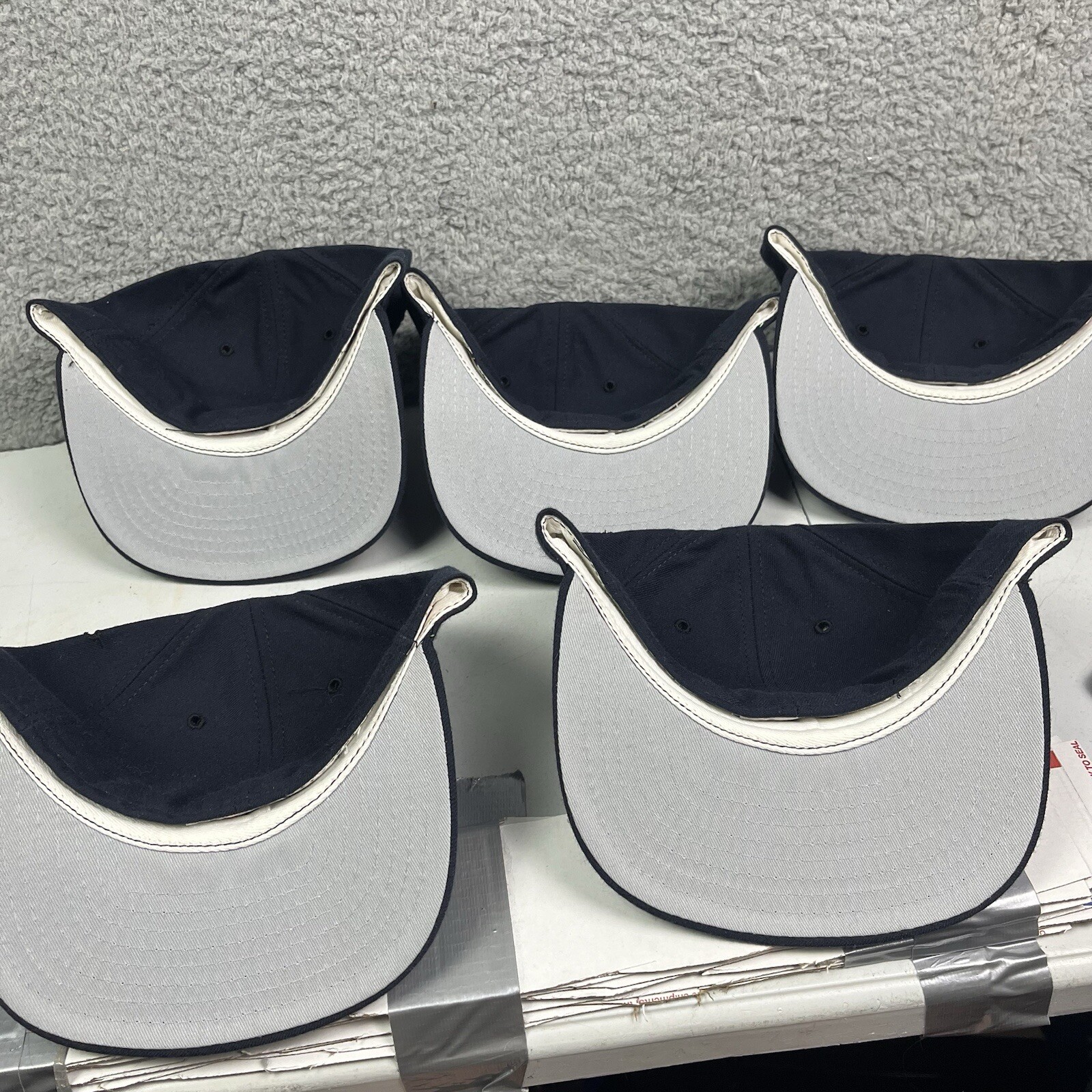 Vintage New Era Fitted Size 6 7/8 Blank Pro Model Hat USA Baseball Cap Lot of 7