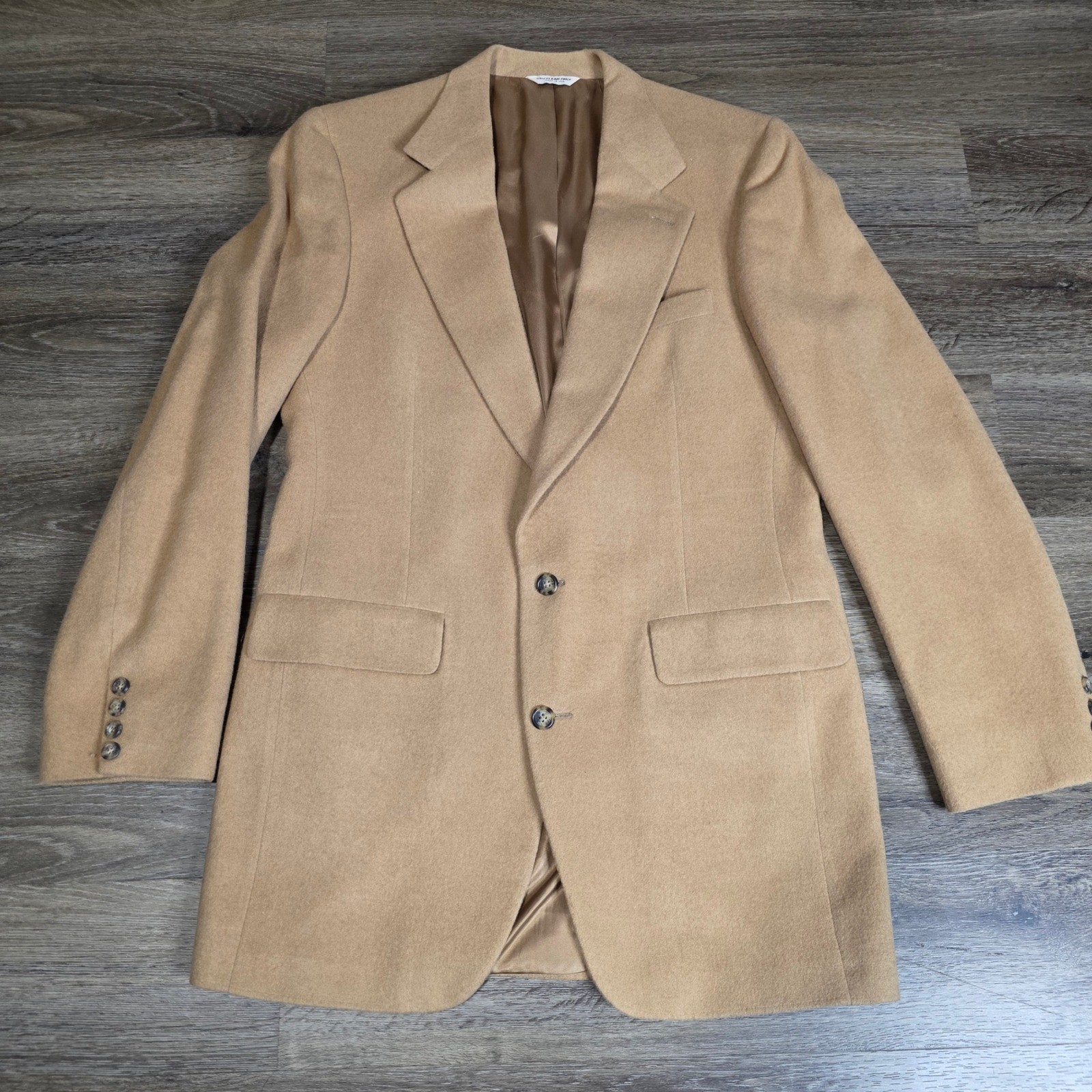 Bill Blass Mens 40R Sport Coat Blazer Camel Tan 100% Camel Hair Vintage USA