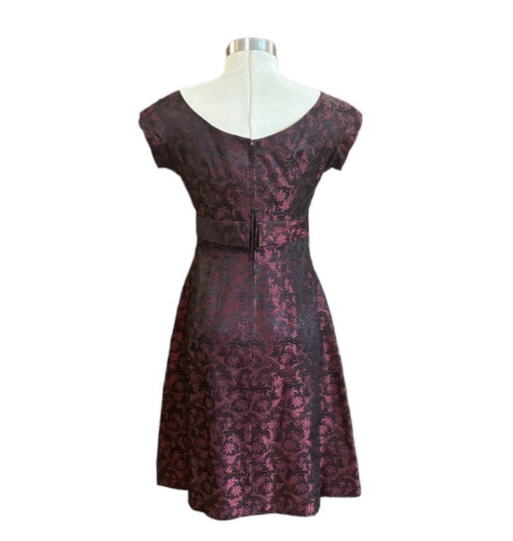 Vintage 1950’s red Taffeta dress,Bow Accent, Special Occasion Party Dress