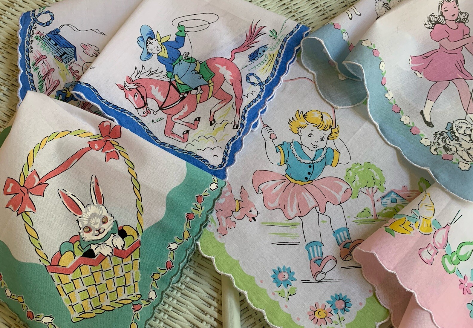 Set /5 NEW Children’s Handkerchiefs ~ LuRay Hankies! Special Price !