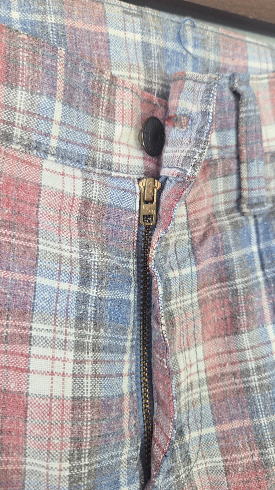 VTG Levi’s Plaid Disco Pants Mens 60s 70s Flare Leg Trousers