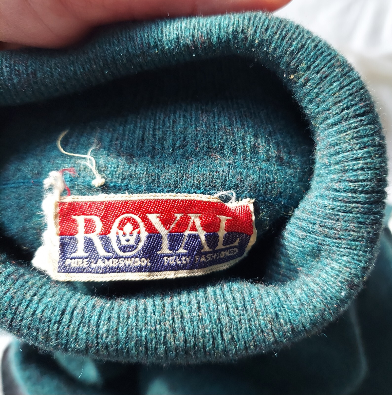 ROYAL Vintage Hunter Green Turtleneck Women’s Lambswool Sweater Sz Small /Medium