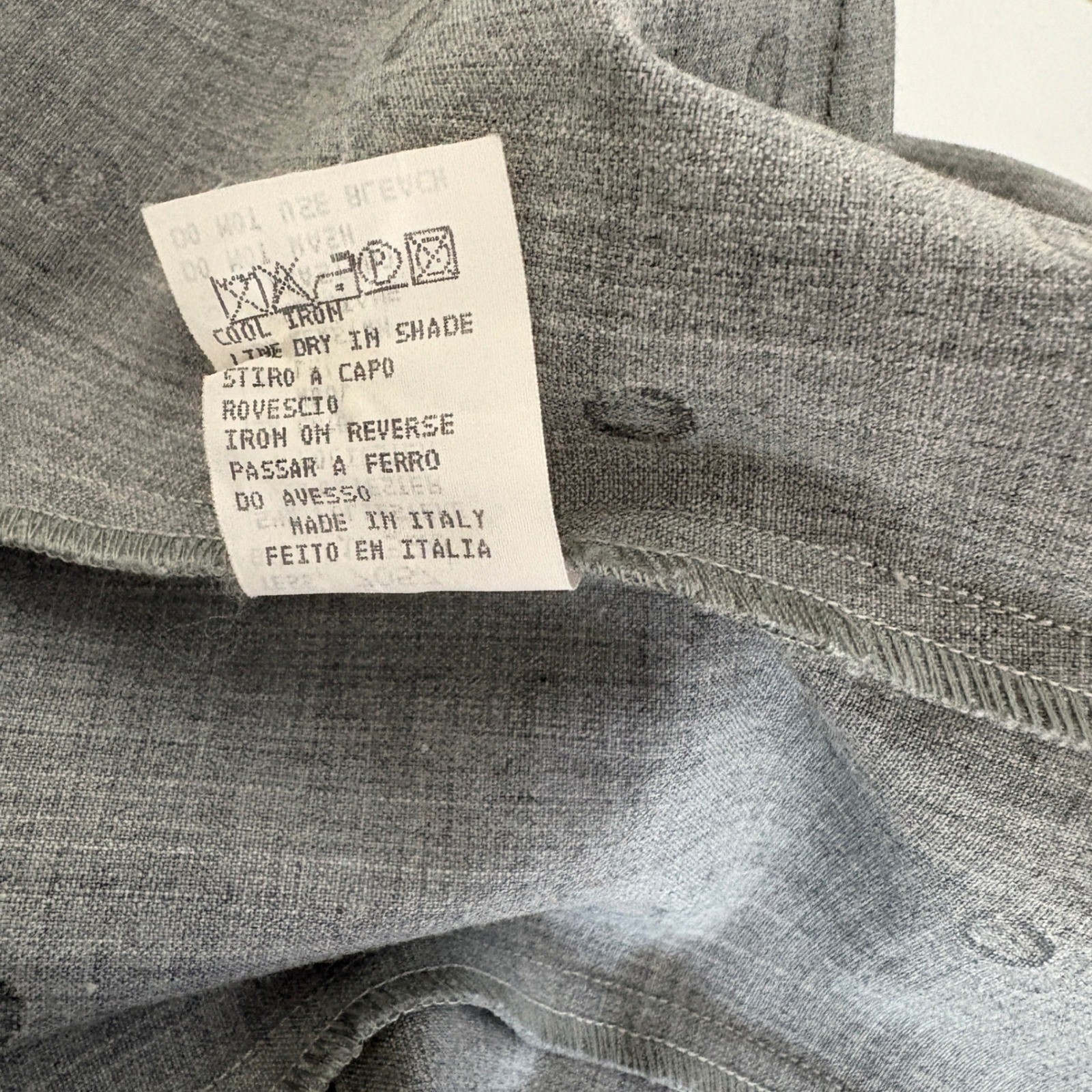 Moschino Jeans Gray Wool Blend Silver Polka Dot Midi Sheath Dress 10/44 Stylish