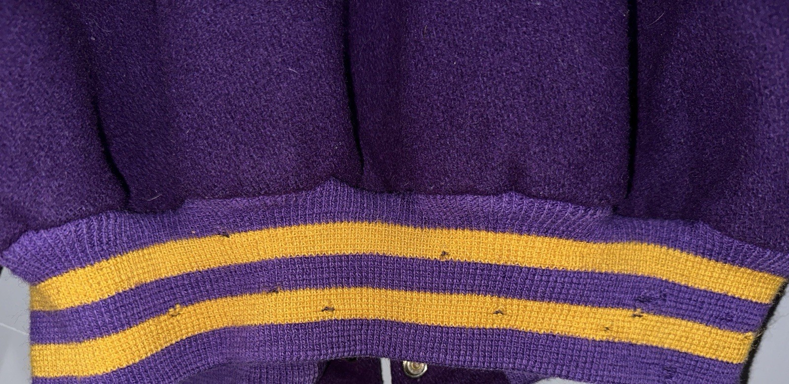Vtg Empire Purple Wool Varsity Jacket Size 42 Shrunken Fits Men’s Small