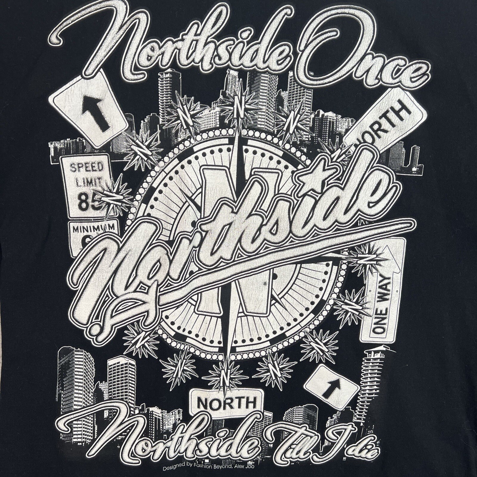 Vintage 2000s Y2K Northside Till I Die Respect Hip Hop T Shirt Adult 3XL Black