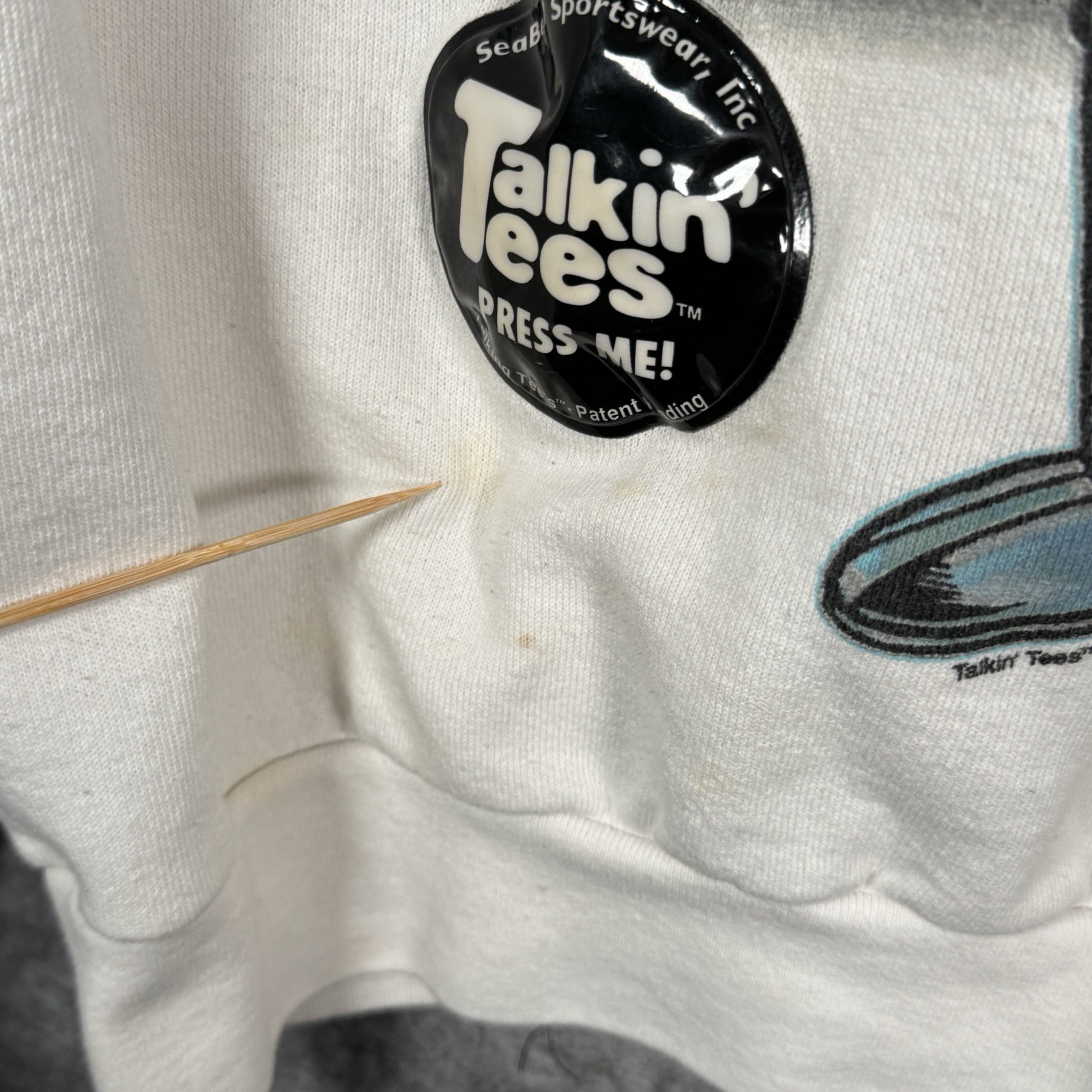 Vintage 90s Alien Talkin Tees Sweatshirt Mens Size L 22×25 UFO Made In USA