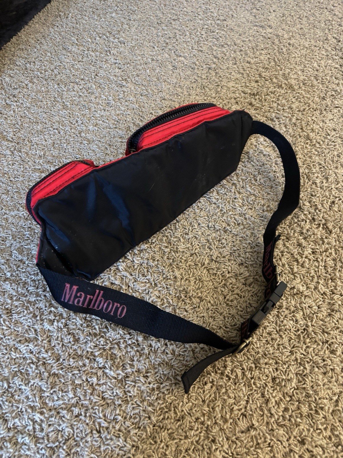 Marlboro Red/Black Waist Pack Fanny Pack Bag Pouch w/ Adjustable Strap