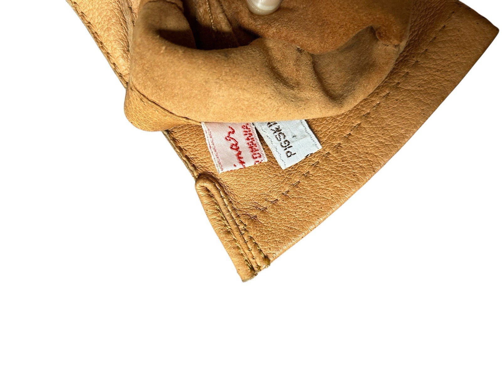 SHALIMAR Tan Brown Leather Gloves Made In Romania Moto Biker See Measurements