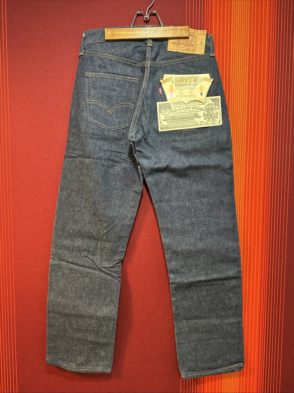 NOS Vintage Levi’s 501 XX Selvedge 28 X 30 Shrink To Fit Selvedge Denim Jeans