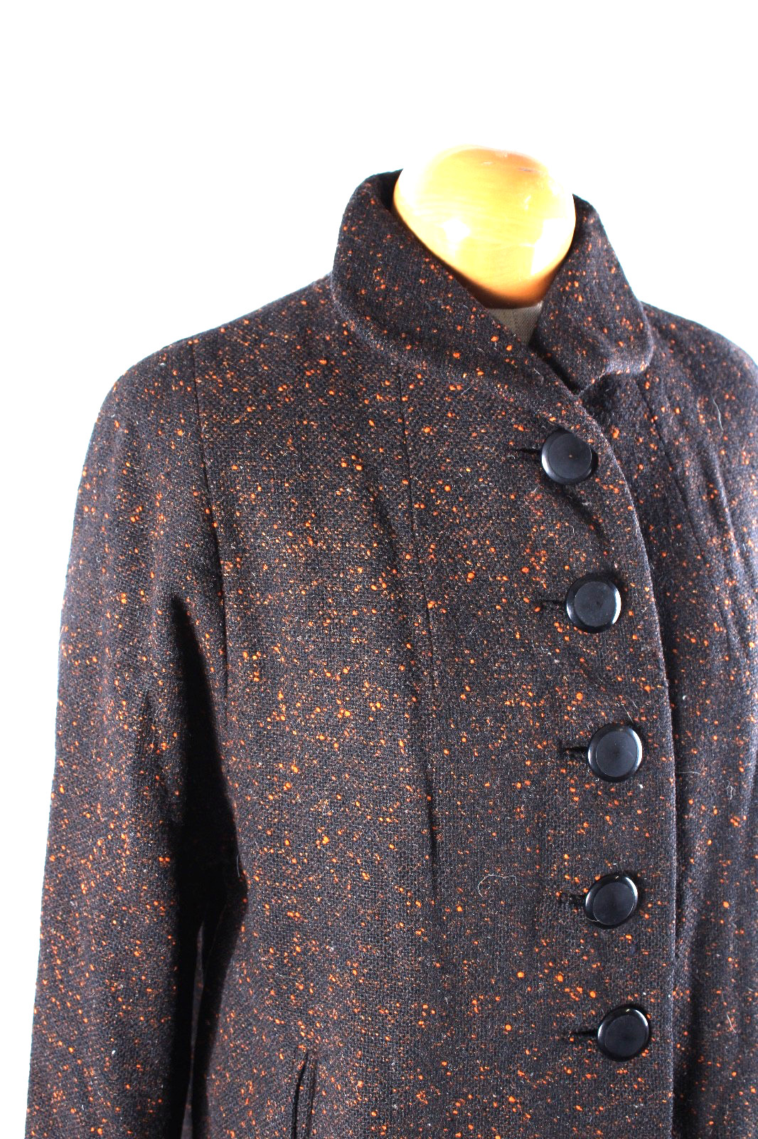 Vintage 1950s Wool Atomic Fleck Swing Coat Jacket Women’s Size Medium