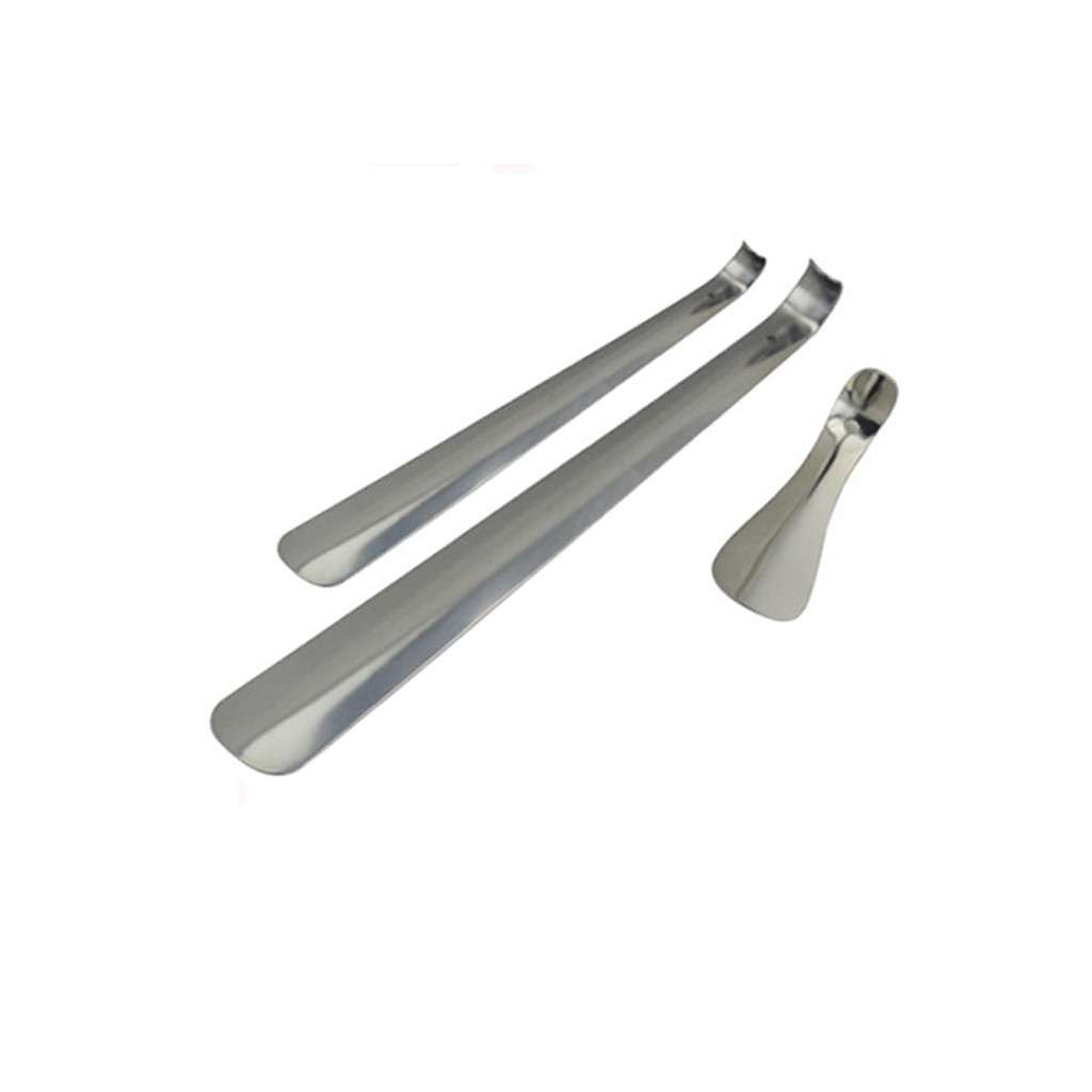 4 Sizes Extra Long Handle Shoe Horn Stainless Steel Handled Metal Shoehorn Horns