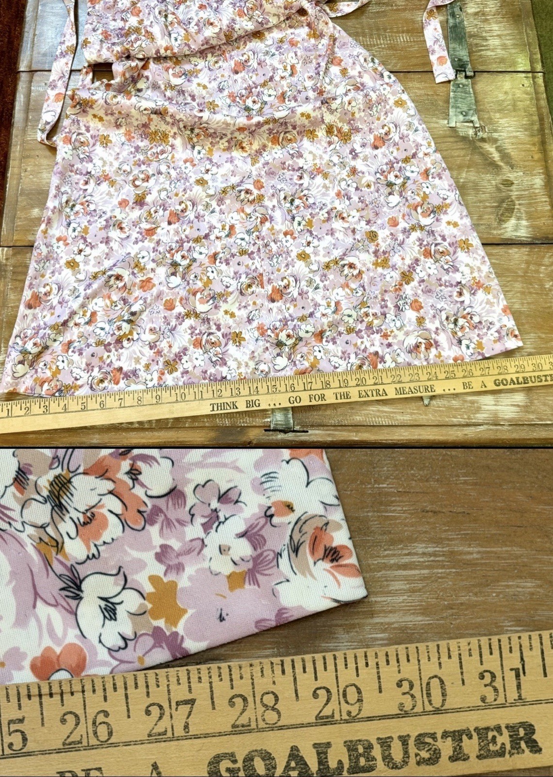 Vtg British Lady 1970s Floral Zip-Belted Sleeveless Retro Cottage Chic Day Dress