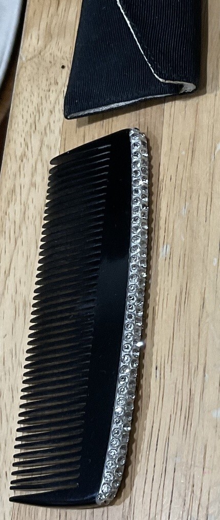 Vintage 17 PC ~ Metal Hair Clips Combs Major Shaper Tip Top Products Rhinestones