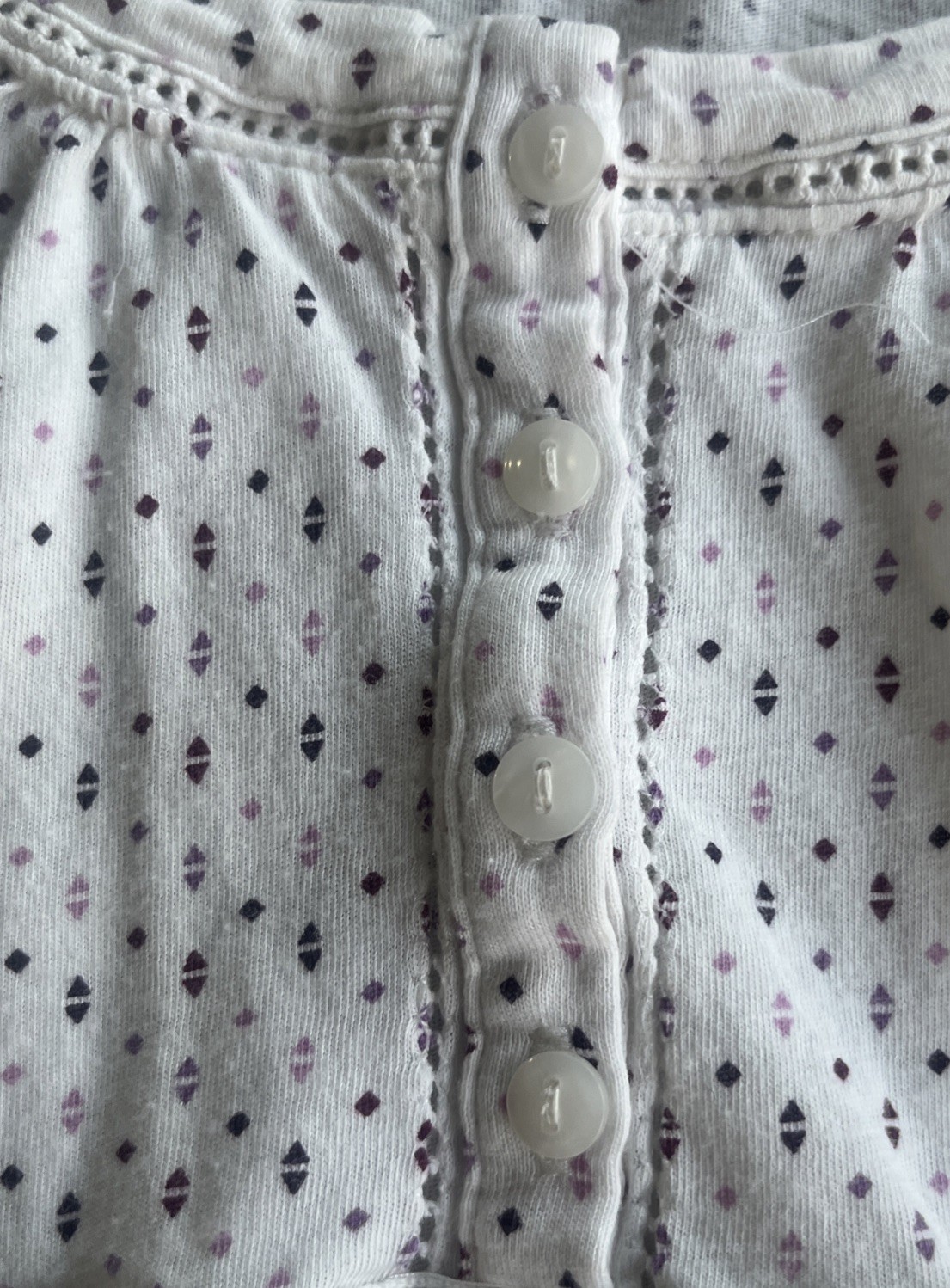 Vintage American Eagle Y2K Babydoll Top Large Henley Tiny Dot Bella Swan READ