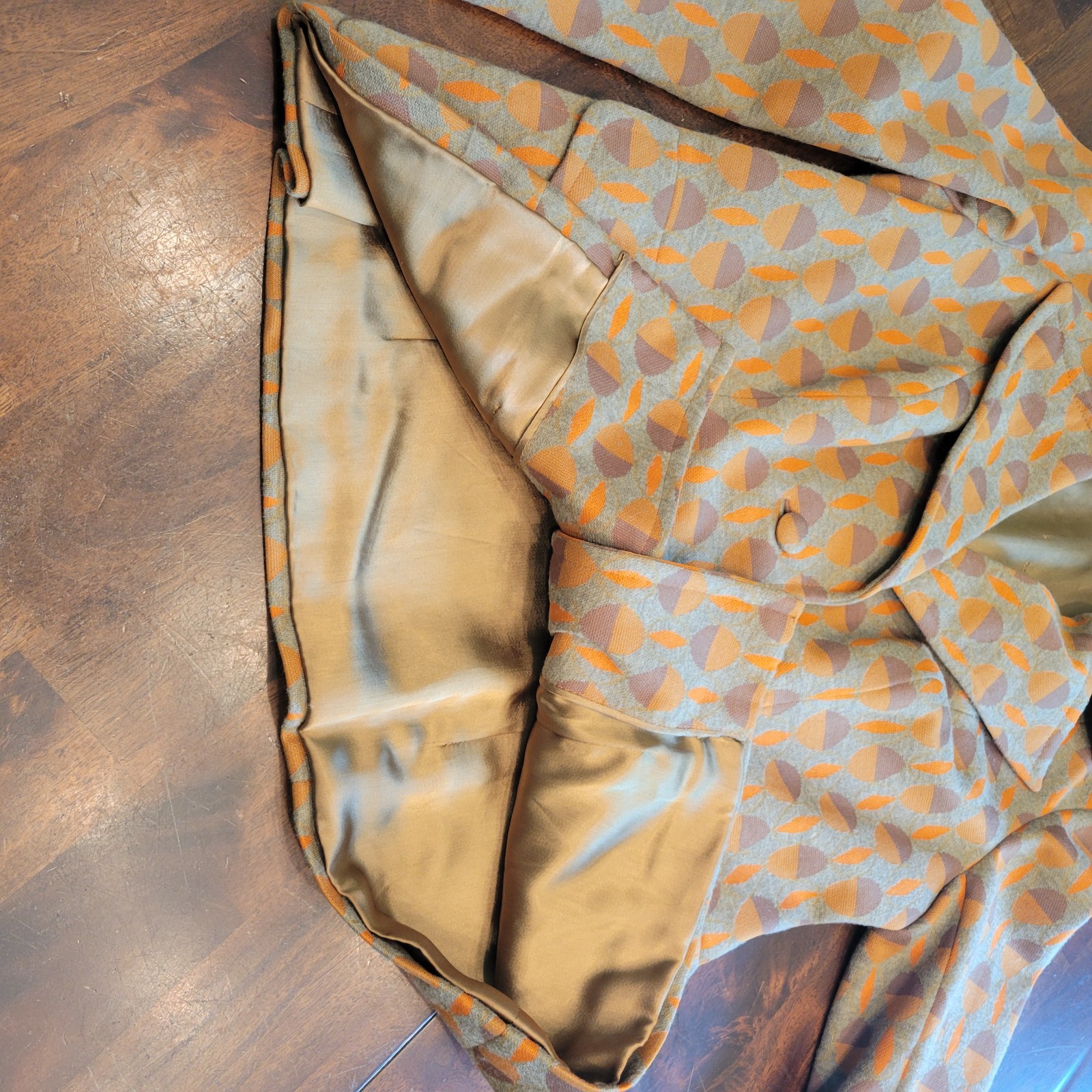 Vintage 1970s Geometric Pattern Mod Statement Blazer Jacket *See pics*