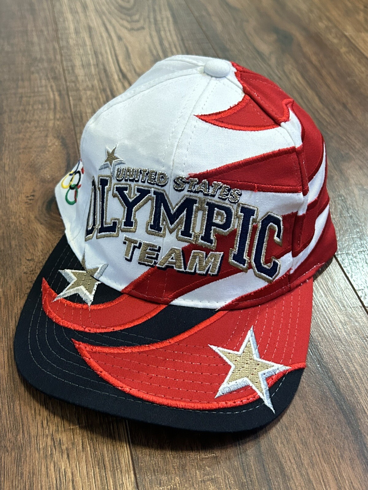 Vintage Starter United States Olympic Team SnapBack Baseball Hat Cap Sharktooth