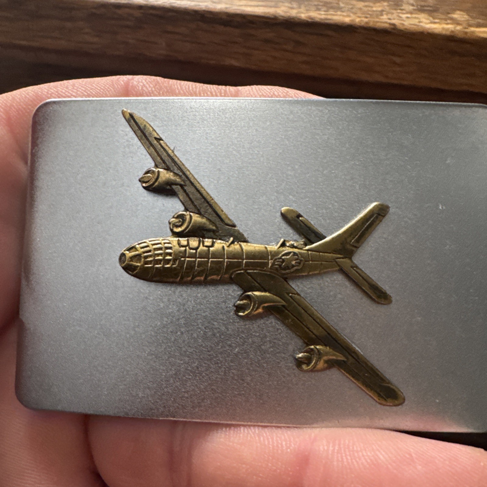Vintage Jet Airplane Metal Belt Buckle Raised 3d Model Fast Free Shipping #15
