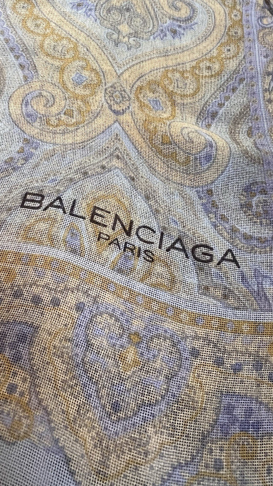 Balenciaga Silk Scarf/Long Shawl/Neck Wrap/ Paisley Patterns Retro Luxe VTG