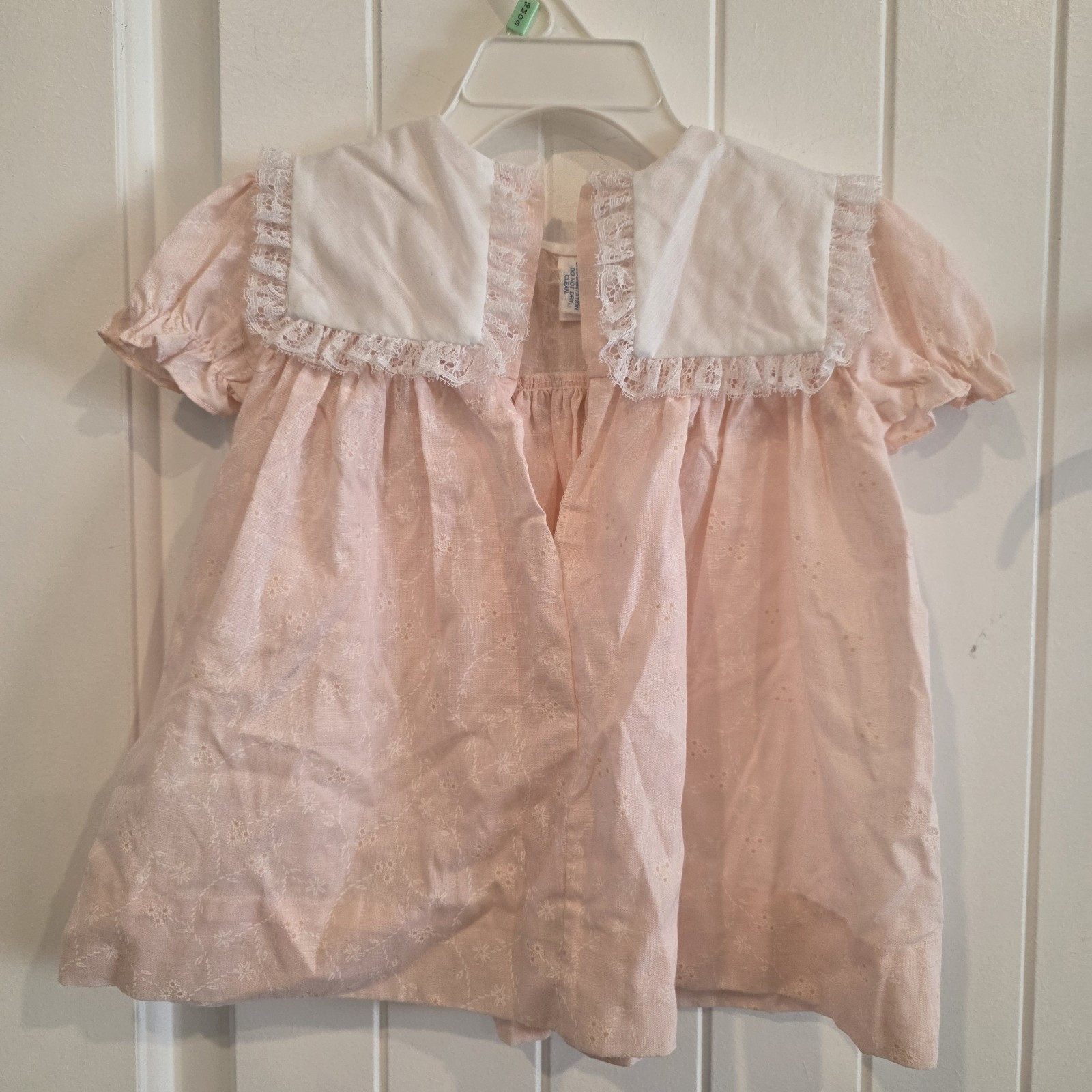 Vintage Baby Dress Pink Floral With Laces and Ribbons 24 Months by Hugs N Kisses