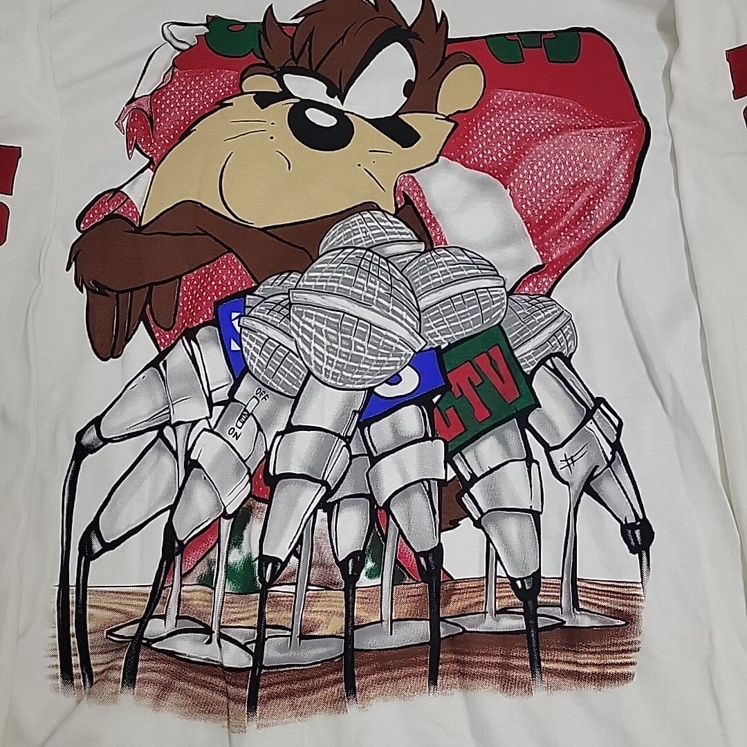 Vintage Looney Tunes Shirt Mens XL White No Comment Big Graphic Taz USA Made 90s