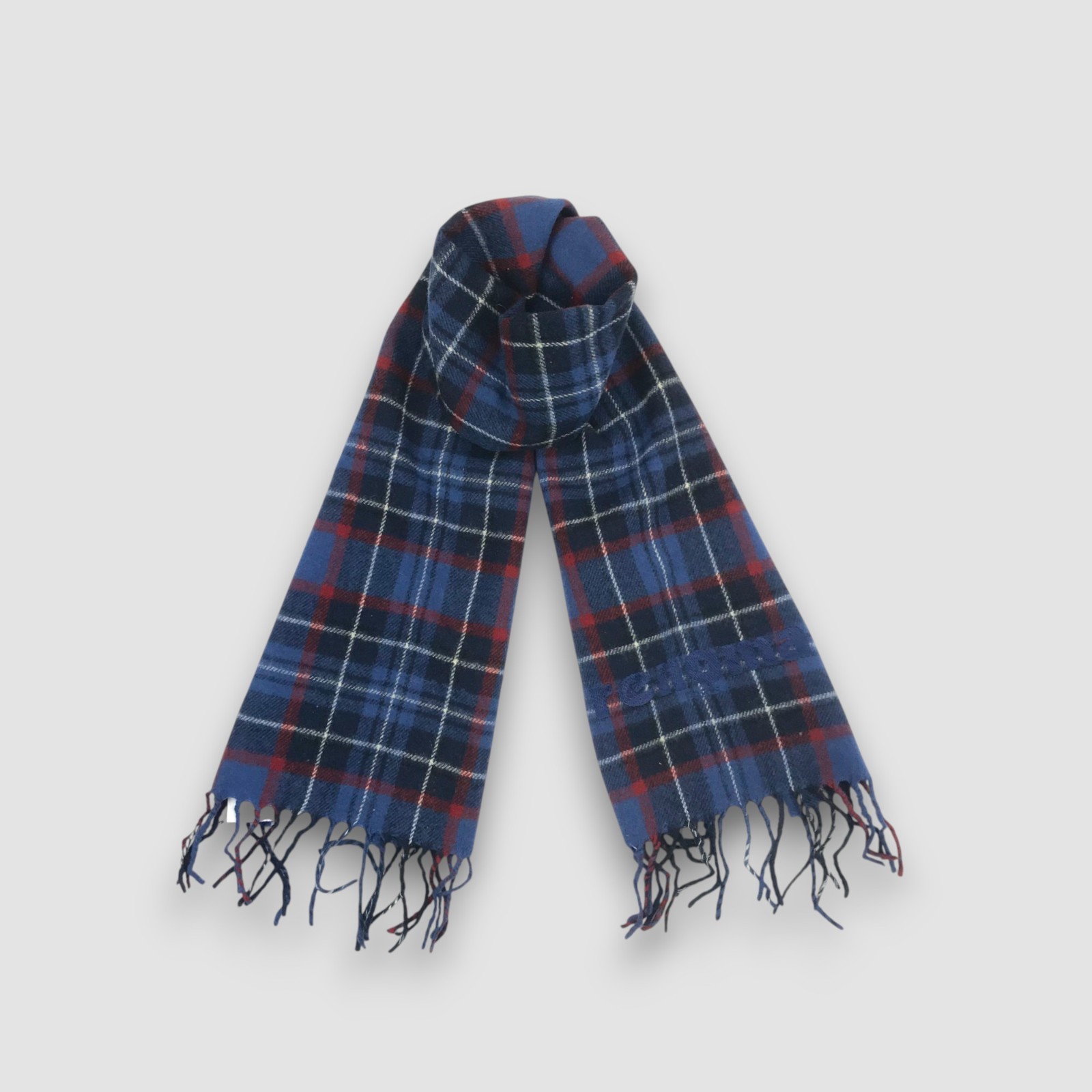 Renoma Wool Scarf Vintage Christmas Plaid Fringe Muffler Winter Scarves 12×52