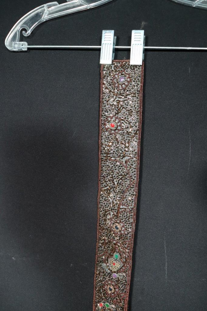 VINTAGE 1990’S BEADED BELT 30-31 INCH WAIST 2 1/2 INCH WIDTH