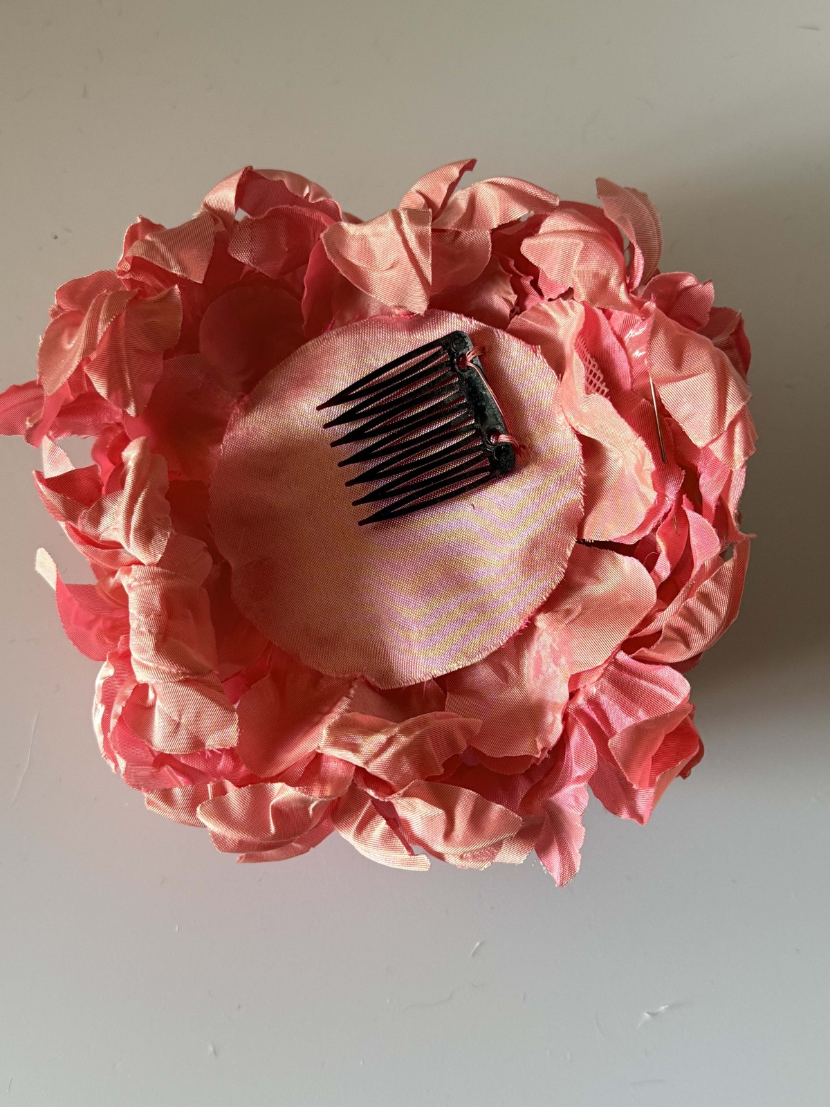 Vintage Pink Floral Cocktail Hat | 1960s Blossom Pillbox Fascinator | Garden