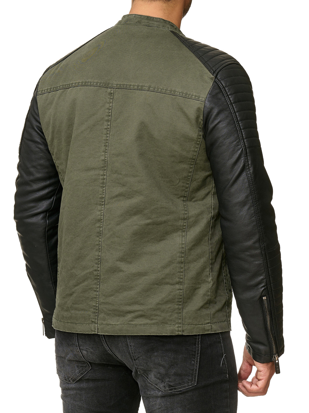 Redbridge men’s between-seasons jacket biker jacket faux leather cotton TRBC M6070