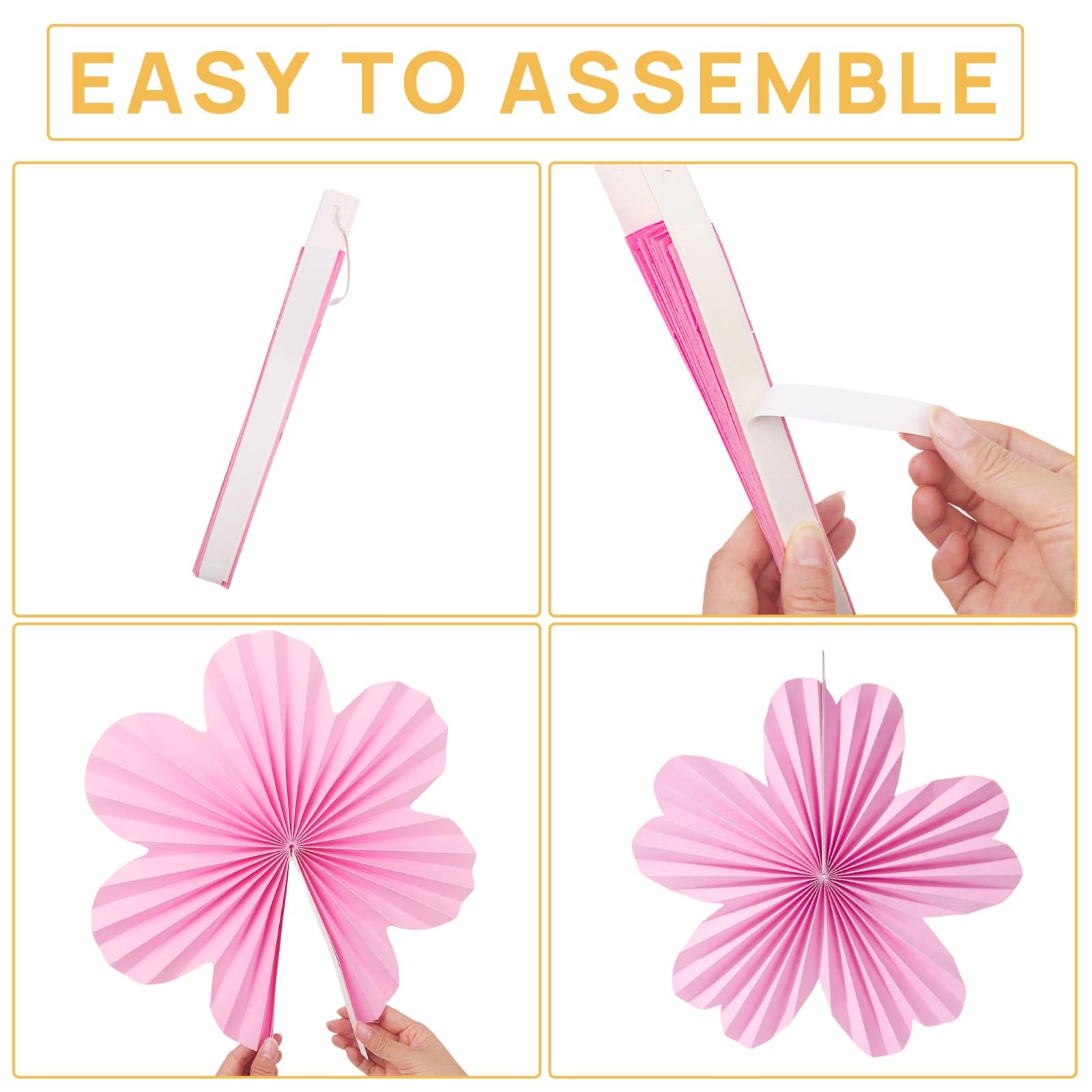 9 PCS Paper Flowers Decorations Wall Pastel Rainbow Fans Floral Party Decor